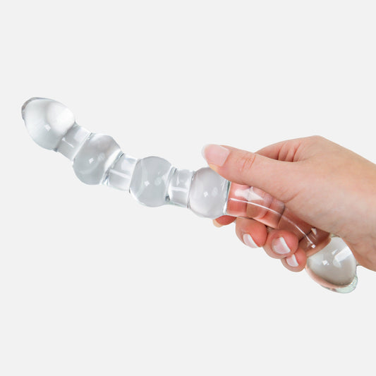 Temp & Tease (Ribbed Glass Dildo)