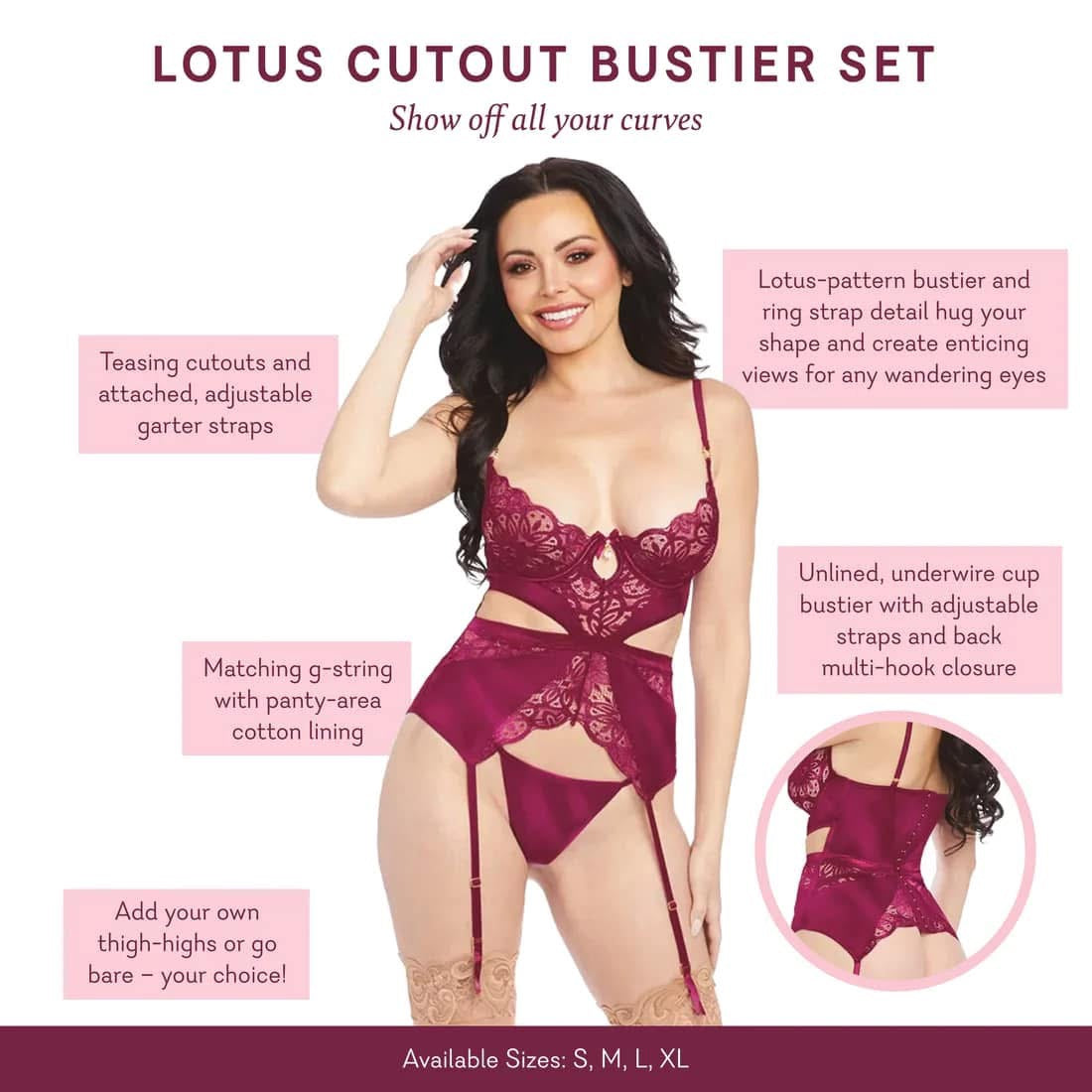 Lotus Cutout Bustier Set
